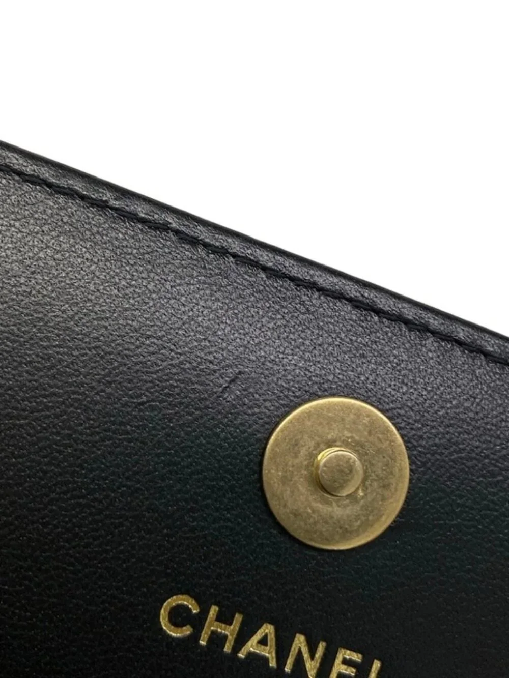 CHANEL Matelasse AP3693 Black Calfskin Bum Bag gold hardware